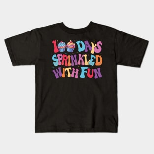 100 Days Sprinkled With Fun Cupcake 100th Day of School Kids T-Shirt